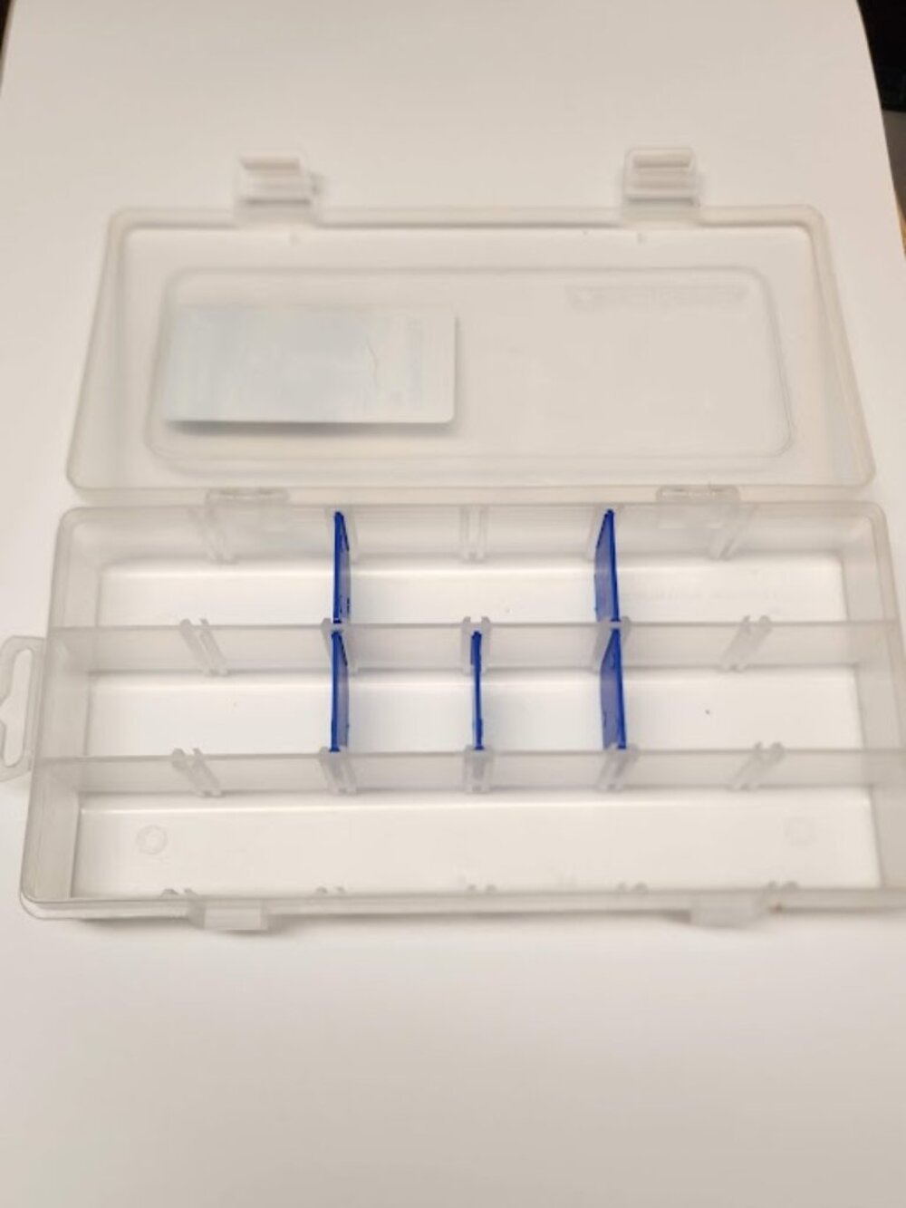 Flambeau Tuff Tainer Fishing Tackle Box Small Parts Organizer Clear with Divider